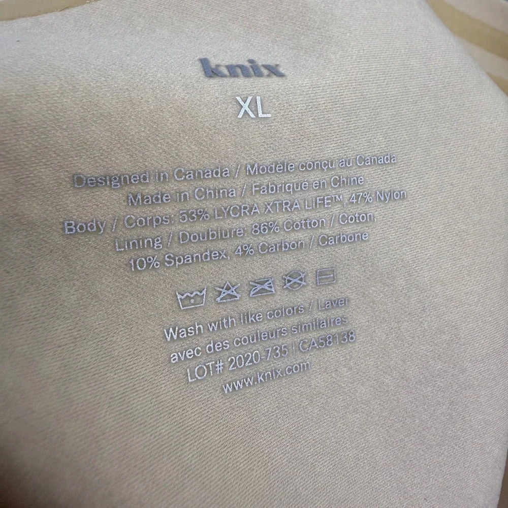 Knix High Rise SHAPER SAND Smoothing Compression Shorts XL SHAPEWEAR LEAKPROOF‎
